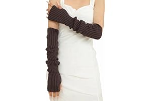 CHIC DIARY Arm Warmers Fingerless Gloves for Woemn Knit Mitten Y2K Wrist Warmer with Thumb Hole For Winter
