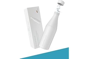 SodaNature® Premium 700ml Edelstahl Flasche für SodaStream Crystal | Zum Sprudeln geeignet, spülmaschinenfest & auslaufsicher | Zubehör für unterwegs inkl. edler Geschenkverpackung (Weiß)