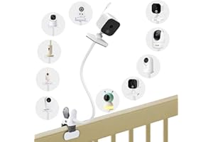AKOEMXEEO Support Universel pour GHB Babyphone, Flexible Support de Caméra Bébé pour Philips Avent, Compatible avec Moniteur OBVHNUA/momcozy/BOIFUN/ieGeek/Taktark, Fixation sans Perçage pour Lit Bébé et Chambre