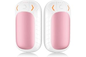 TAIKOUL Calentador de Manos Recargable, 6000mAh 2 Paquetes Portable Reutilizable Electrico Calienta Manos, Bolsillo 3 Clases de Temperatura, Regalo de Invierno, Golf, Camping, Senderismo