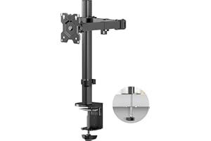 ONKRON Support Ecran PC pour 13-34 Pouces, Bras Ecran PC Poids de 8 kg, Support Moniteur Bureau Hauteur Réglable, VESA 75x75 & 100x100, Pied Écran PC Rotatif, Inclinable, Pivotant Noir D121E-B