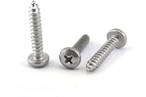 GLOBSTAR Śruba gwintująca krzyżowa głowica patelni ze stali nierdzewnej A2 DIN 7981 (3,5 x 6,5) x 50