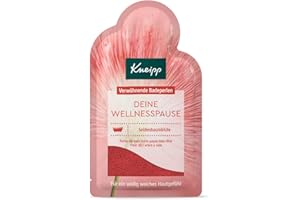 Kneipp Perle da bagno la tua pausa benessere – Additivo per il bagno con estratto di fiori di seta di alta qualità e ricco olio di argan per una sensazione setosa morbida sulla pelle – 60 g