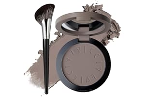 Noerrors Cool Toned Contour Palette with Mirror&Brush, Grey Brown Nose Contouring Bronzer Powder, Concealer Palette for Face Sculpting, Silky Smooth Lightweight Waterproof for Shadow Makeup