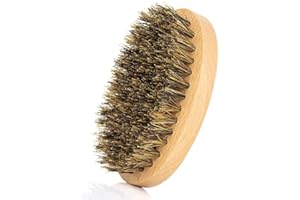 DULSPUE Cepillo para Barba - 1 pcs Cepillo Para Barba Cerdas de Jabalí, Juego de Barba de Madera para Hombres, Para Cuidado de la Herramienta de Afeitado para Hombres, Cepillo para Barba con Mango de Madera