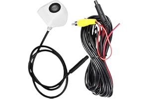 KIMISS 12V Car Rear View Camera Kit Rear Parking Camera for Reverse Parking Auto Monitor with High Definition 170° Wide Angle Lens Night Vision Universal Fit Car/Truck/RV/Van (White)