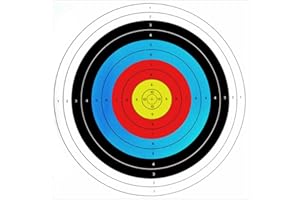 Pizsieat 30 Stück Zielscheibe Bogenschießen Bogen Zielscheibe 10 Ring 40cm x 40cm Ogenschießen Zielscheiben Auflagen Zielpapier für Pfeil und Bogen & Armbrust, Bogenschießen Zubehör