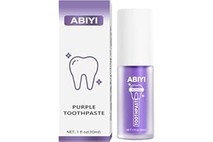 ABIYI Purple Teeth Dentifrice blanchissant, dentifrice blanchissant, enlève les taches dentaires, violet pour le blanchiment des dents, un soin doux des gencives (1, saveur originale)