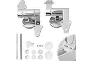 Riisoyu WC Sitz Scharniere Ersatzteile, Toilettensitz Scharniere Ersatz Verlangsamung Zinklegierung Dreieck WC Scharniere Befestigungs-Set für Toilettendeckel für die Meisten Toilettensitze