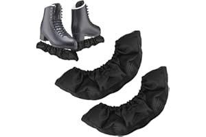 NAROSEBE Calze per Pattini da Ghiaccio Paio Skate Cover Copri Lame di Pattini Elastiche Proteggilama di Hockey Nero Proteggi Lame per Pattini da Ghiaccio per Taglie dei Pattini 31~34 Size Donna Uomo