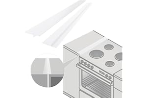‎DDLUCK ddLUCK 2 Stück Silikon-Ofenspaltabdeckung, 63.5 cm lang, Langer Spaltfüller, Dichtet verschüttete Flüssigkeiten zwischen Theke, Herd, Backofen, Waschmaschine und Küchengeräten (halbtransparent)