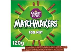 QUALITY STREET Matchmakers Cool Mint Chocolate Sticks Box | 120g of Crunchy Mint Pieces in Milk & Dark Chocolate | Festive Treats for Sharing, Stocking Fillers & After-Dinner Moments