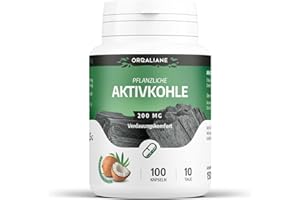 SPN Aktive Kohle - Verdauungskomfort - Activated Carbon - 2000 MG/Tag - 100 Kapseln | Ohne Zusätze, Premium Naturprodukt