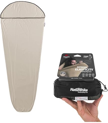 Saco De Dormir Ultraligero Naturehike 390g - Forro Elástico Para Mochileros, Albergues Y Camping (200x80 Cm)