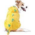 DELIFUR Dinosaur Dog Halloween Costume Pet Dino Hoodie for Small & Medium Dogs(Yellow, XL)