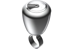 GOMEXUS Bouton de volant bateau, Pommeau de volant de yacht pour roues ovales à tige annulaire en acier inoxydable 316 pour bateaux, tracteurs, camions et tondeuses à gazon (utilisation à une main)
