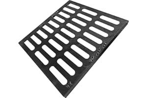NATOTELA Cast Iron Storm Drain Grate-500x500mm Metal Sewer Drainage Cover Grid Heavy Duty Channel Grate Solid Outdoor Draining Rainwater Strainer For Roadside Driveways Car Parks Street Ditch Gully