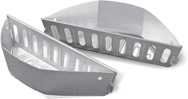Weber charcoal baskets for all charcoal grills in kettle shape, sturdy & robust, allows easy direct & indirect grilling - silver (3401510) - 1