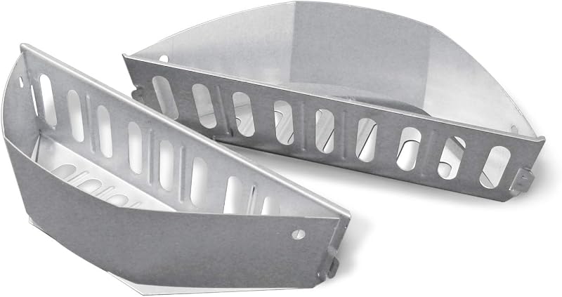 Weber charcoal baskets for all charcoal grills in kettle shape, sturdy & robust, allows easy direct & indirect grilling - silver (3401510)