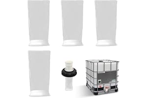 4 stycken IBC-tankfilter lockfilter – tvättbart nylonlockfilter med 100 nät för regnvattentank, IBC-behållare och tunnfat