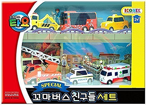 Little Bus TAYO FRIENDS Special Mini 6 Pcs Toy Set (Citu + Alice + Nuri + Pat + Toto + Frank) by ICONIX