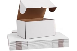 RLAVBL 15 Stück weiße Versandkartons mit den Maßen 30,5 x 22,9 x 15,3 cm für den Versand von Gegenständen, Spielzeug und Geschenken