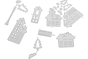 Healifty Metallo Taglio Diesfreedom Hope Diy Carta Scrapbooking Album Di Goffratura Craft Artigianato Die Tool (Xmas House)