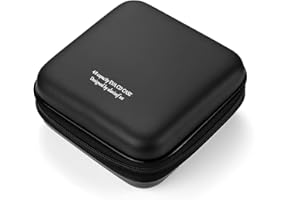 LIOVODE Etui na DVD, 48 pojemności, EVA CD, uchwyt do przechowywania, przenośny ochronny dysk DVD, portfel, uchwyt do samochodu (pojemność 48, czarny 48)