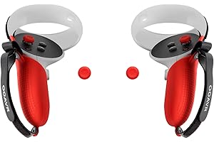 OOAVR VR Controller Silikon-Schutzhülle für Oculus Quest 2, sturz- und rutschfest, mit verstellbarem Knöchelriemen und Joystick-Abdeckungen