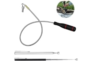 TOPBELIEF Recogedor Magnetico Flexible, 600 mm Herramienta De Garra Magnética, Elevador Magnético, Con 2 Pcs Telescópica Extensible Magnética, Varilla De Recogida Magnética Fácil Para Piezas, Tornillos, Llaves