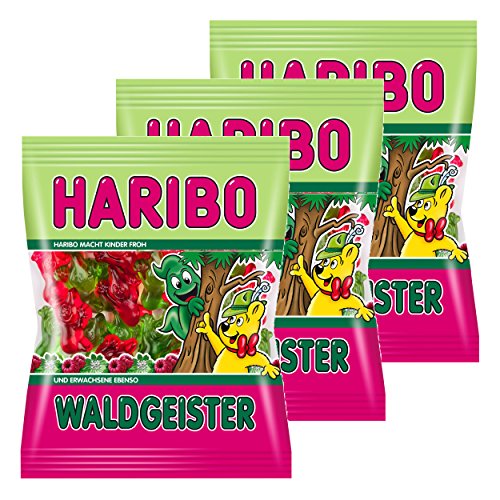 Haribo Waldgeister, 3er Pack, Gummibärchen, Weingummi, Fruchtgummi, Im Beutel, Tüte