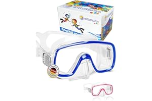 AQUAZON Fun Masque de plongée étanche Junior, Masque de plongée, Lunettes de Natation, Masque de plongée, de 3 à 7 Ans, très Robuste, Grand Confort