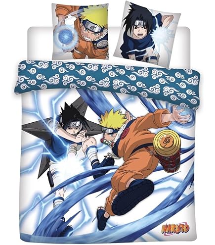 Set Biancheria Letto Naruto - Copripiumino 140x200cm + Federa
