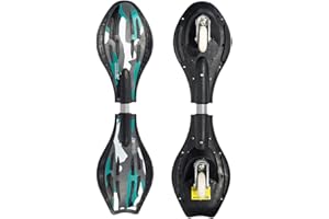 MAXOfit® Waveboard Mini «New Wave», Charge Max. 100 kg, Roues Lumineuses et Sac Inclus - 72cm x 19,5cm x 11cm