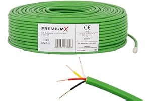 Premium X EIB KNX - Cable de bus (100 m, J-Y, 2 x 2 x 0,8, Eca, telecomunicaciones, datos, color verde)