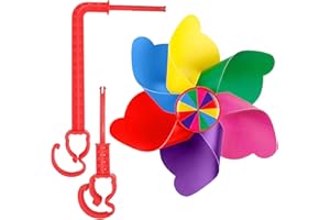 HEALIFE Windrad - Windrad Kinder - Windräder - Windmühle Kinder - Buntes Windrad für Kinderfahrrad - Niedliche 3D-Dekoration und Spielzeug für Fahrrad - Kinderspaß mit der Fahrrad Windmühle