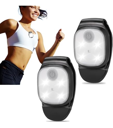 Lot De 4 Lumières De Course à Clip - LED Réfléchissantes Avec Brassards - Pour Running, Vélo, Sécurité Nocturne