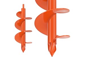 BeneLabel Auger Drill Bit Garden, 31 x 10cm Post Hole Digger Bulb Planting Digging Tool Extended Soil Earth Ground Spiral Shaft for Bedding/Seeding/Fence Mailbox Post, Suits 10mm Hex