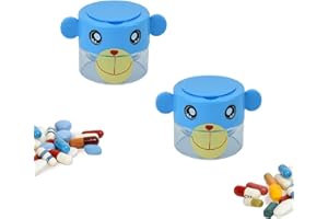 MELGO 2 Pack Pill Crusher and Grinder, Pill Crusher Portable, Professional Pill Pulverizer, Tablet Crusher， Domestic Pill Crusher for Pills, Vitamins, Tablets, Elderly, Children, Pets (Light Blue)