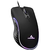 Lycander Gaming Mouse, Wired Optical USB Mice with Adjustable dpi up to 6400, 7 Buttons, LED, 1.5M Cable