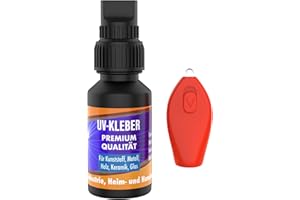 DIP TOOLS DIP-Tools - Colla UV Versatile e Stabile - Un Adesivo Universale per Riparazioni - L'Adesivo per Vetro, Plastica e Molto Altro Ancora (1x8ml)