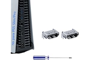 Mcbazel 2 Piezas Puerto HDMI Conector de la Toma de Carga, Recambio del Conector del Puerto de HDMI para PS5(No para la PS5 Slim/PS5 Pro)