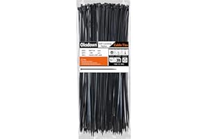 Oksdown 100 Pack Black Plastic Cable Ties 300mm×3.6mm Heavy Duty Strong Nylon Premium Self Locking 12 inch/30 cm Long Zip Tie Wraps