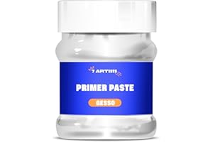 7 Artists Gesso Primer for Acrylic Painting 230 ml White Gesso Primer for Acrylic, Oil Painting, Canvas Art