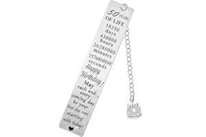 MADHAHEFU 50th Birthday Gifts for Women Men Happy 50th Metal Bookmarks for Grandfather Grandmother 50th Birthday Bookmark 50 Year Old Birthday Bookmark 50th Birthday Present Keepsakes