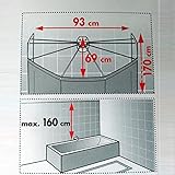 Spirella Duschspinne Duschfaltschirm Ombrella weiß Duschvorhang