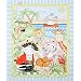 Produktbild bazoodle Piraten Tiere Panel Baumwolle Quilten Stoff Material 90 cm x 110 cm
