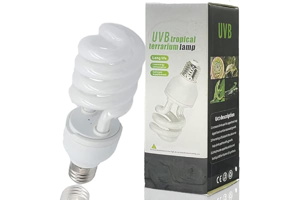 Ampoules UVB pour reptiles Ampoule tortue pour tortues aquatiques Lampes de terrarium tropical Supplément de calcium à économie d'énergie pour amphibiens de forêt tropicale lézard serpent (UVB5.0 26W)