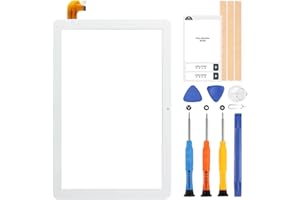 ARSSLY Touchscreen per MEDIACOM SMARTPAD IYO 10 M-SP1AY M-SP1BY Sostituzione Schermo Digitizer Touch Schermo con Riparazione Kit, Bianco