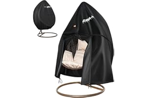 Ezilif Pokrowiec na fotel wiszący, tkanina Oxford 420D, pokrowiec ochronny na fotel wiszący, z wodoszczelnym zamkiem błyskawicznym i ściągaczem, wiatroszczelna osłona nadaje się do krzeseł wiszących i